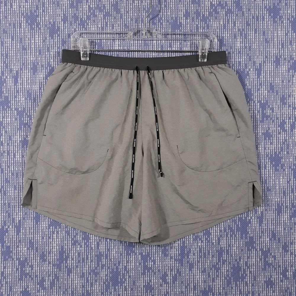 Nike Dri-Fit Shorts Mens XL Athletic Elastic Waist Gray Gym Running Lined